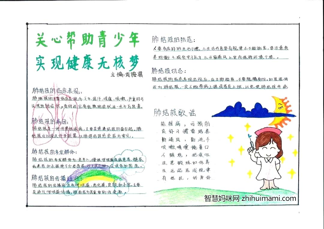 9张关于预防春季结核病的手抄报-图7