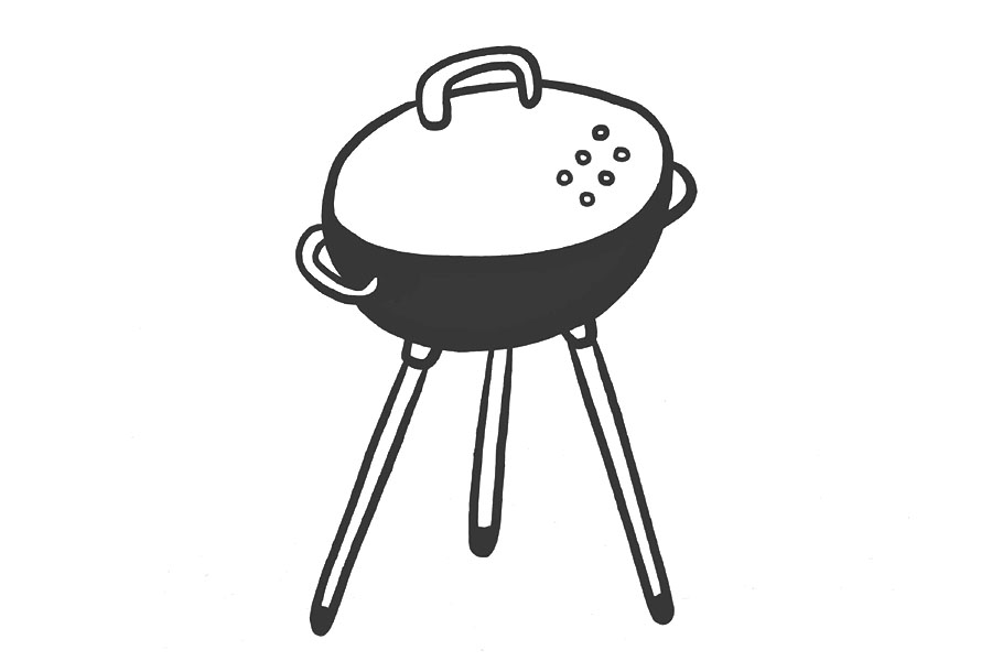 周末来一场愉快的BBQ吧！BBQ小物简笔画