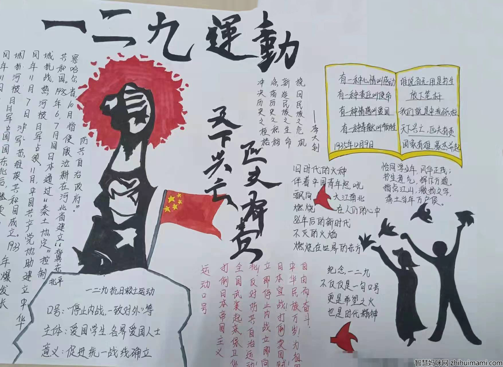 初中我和我的祖国手抄报-图4