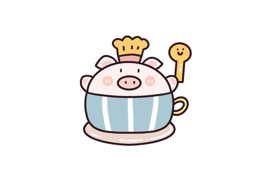 美食饮品主题简笔画9款超萌咖啡简笔画-图3