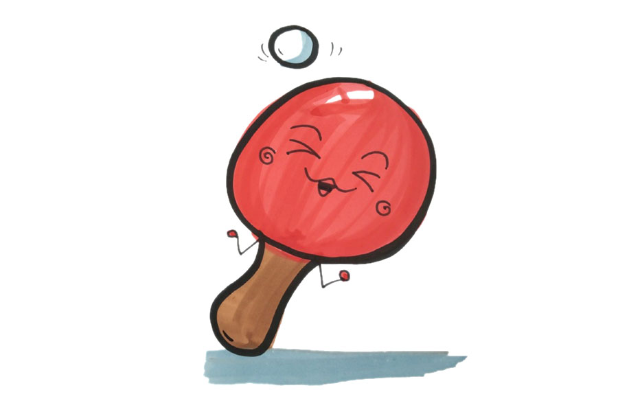 一组体育运动用品简笔画图片-图3