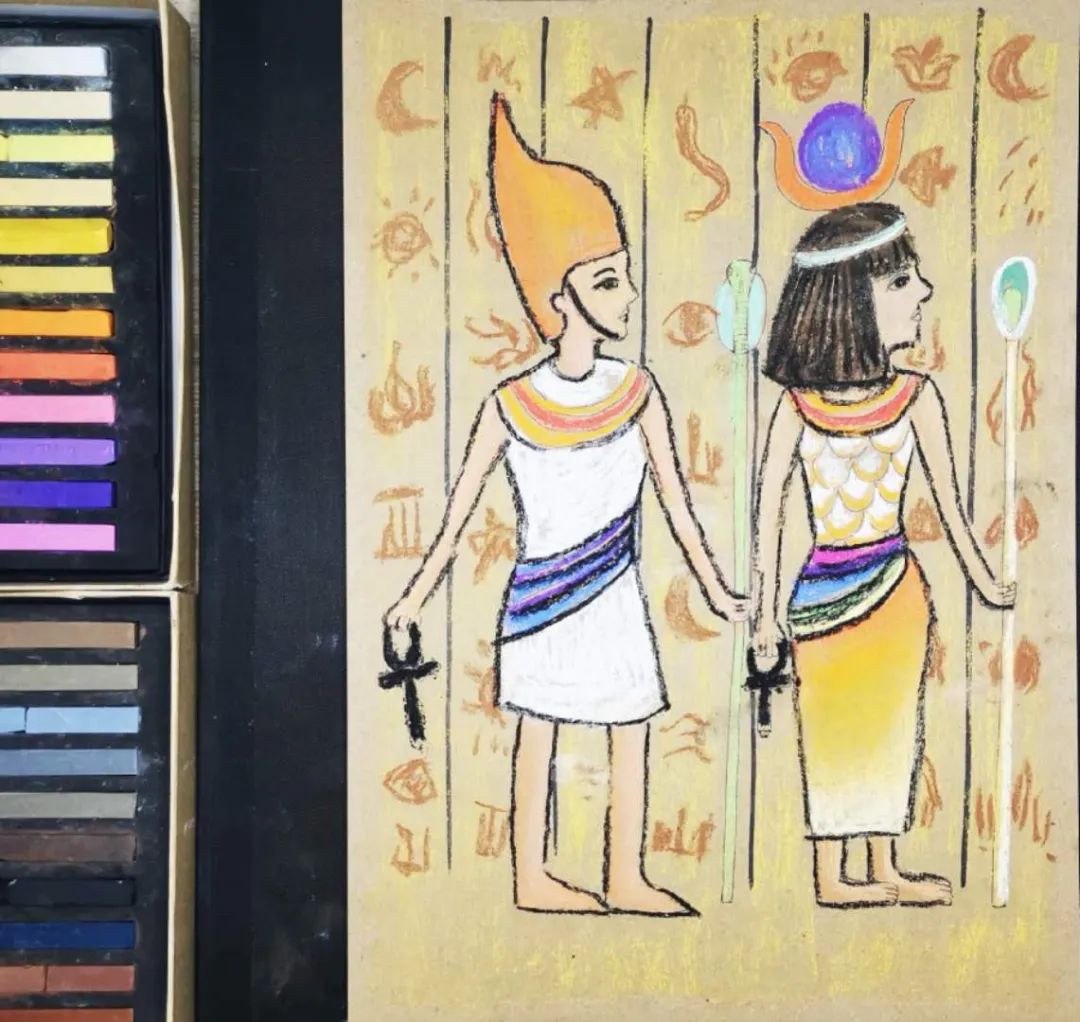 埃及壁画创意儿童画