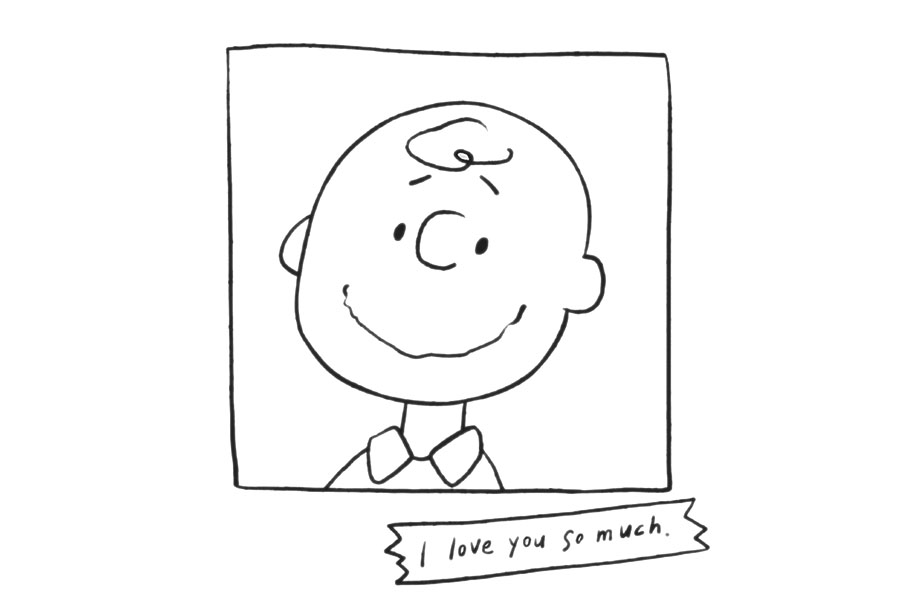 史努比的主人查理简笔画画法步骤-图6