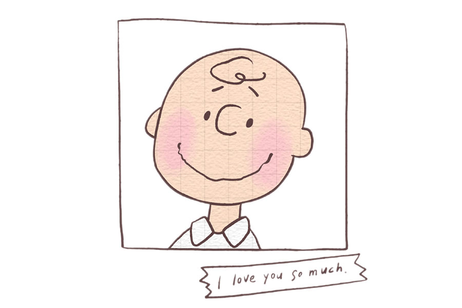 史努比的主人查理简笔画画法步骤-图7