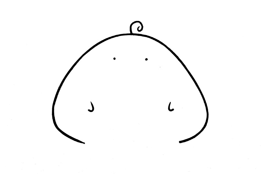 一颗饭团鸭 卡通饭团怎么画-图3