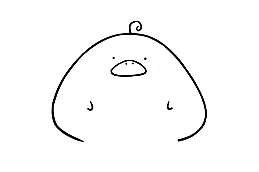 一颗饭团鸭 卡通饭团怎么画-图4