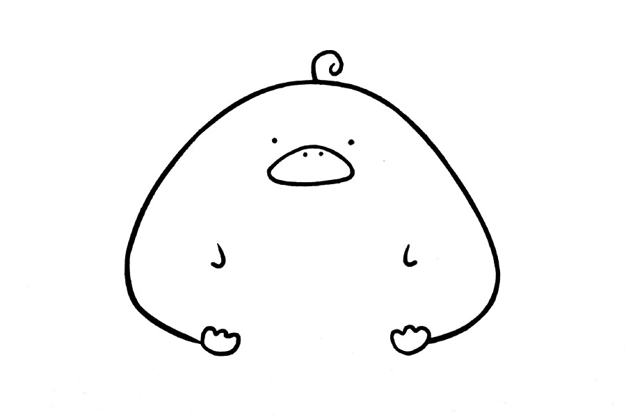 一颗饭团鸭 卡通饭团怎么画-图6