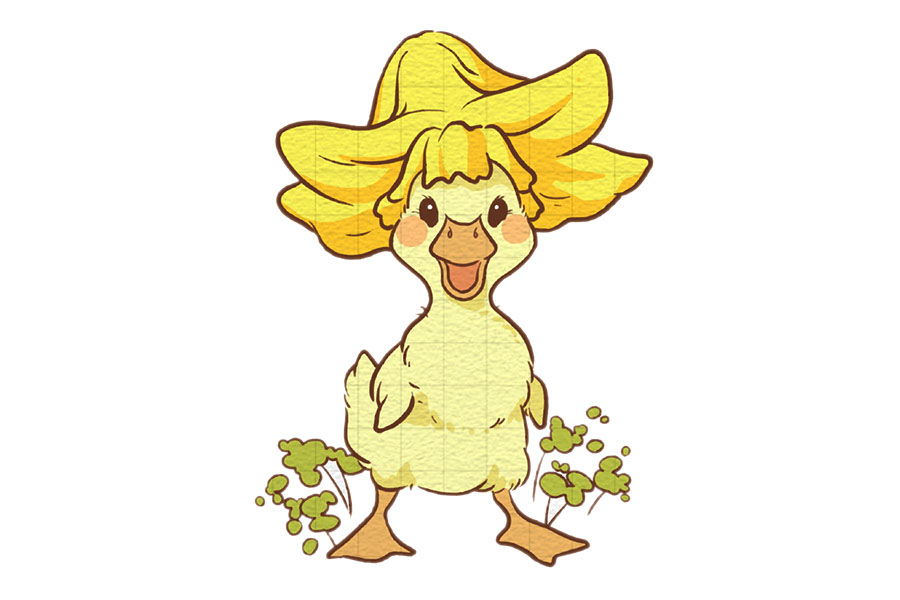 郊游小黄鸭简笔画画法步骤