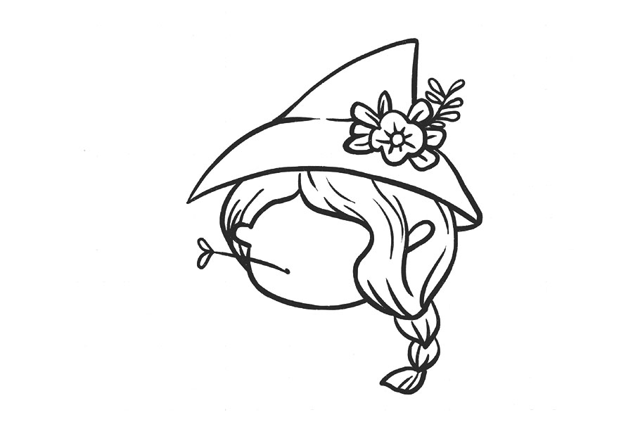 拽拽的小女孩简笔画画法-图3