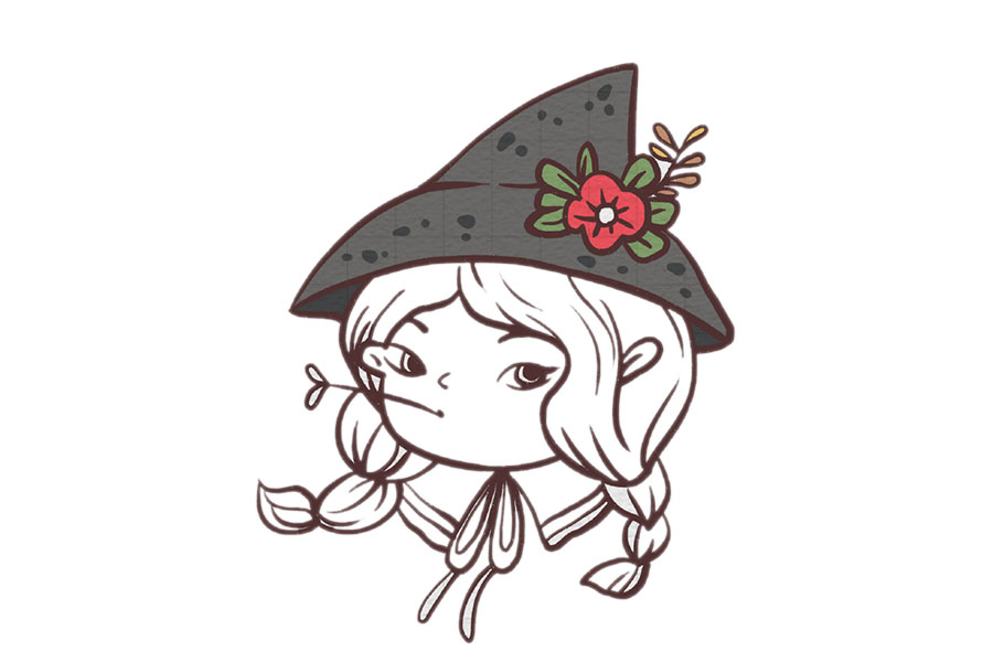 拽拽的小女孩简笔画画法-图6