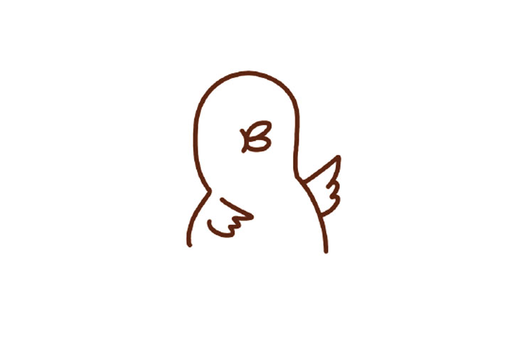 可爱小肥鸭的简笔画画法步骤-图3