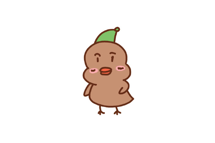 简单四步画小黑鸭