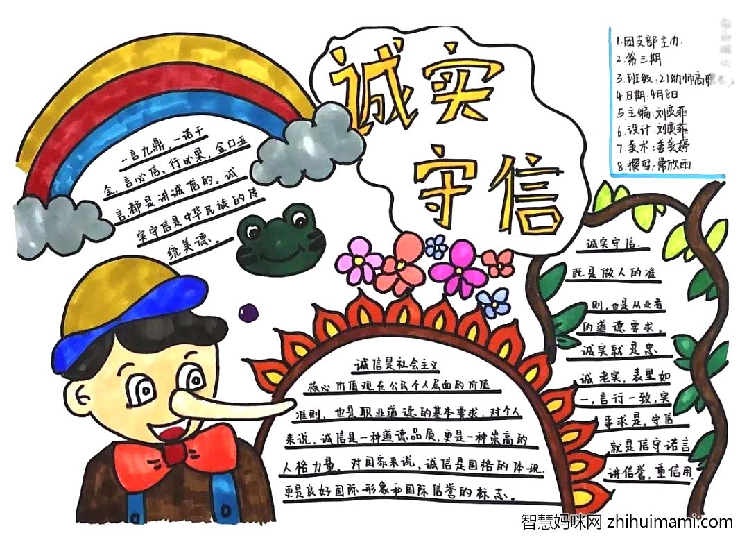 小学生诚信教育主题手抄报图片-图5