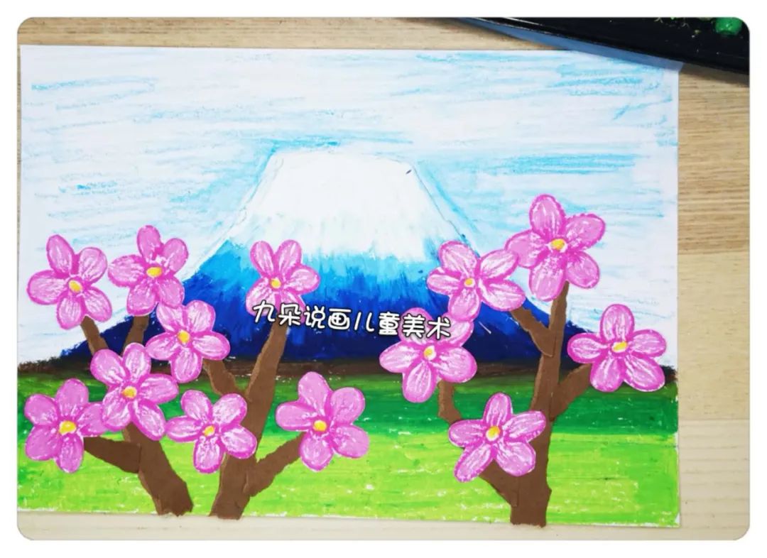 日本富士山创意绘画