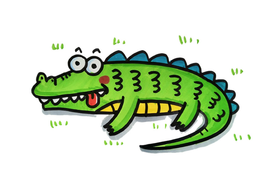 4张鳄鱼简笔画图片-图4