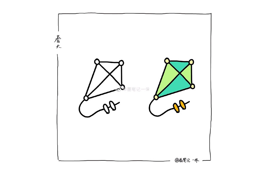一组春天素材简笔画（17张）-图14
