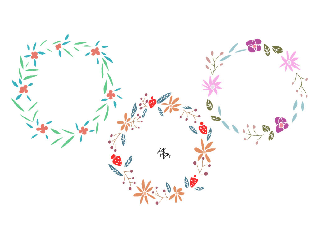 春天的感觉简笔画花环-图4