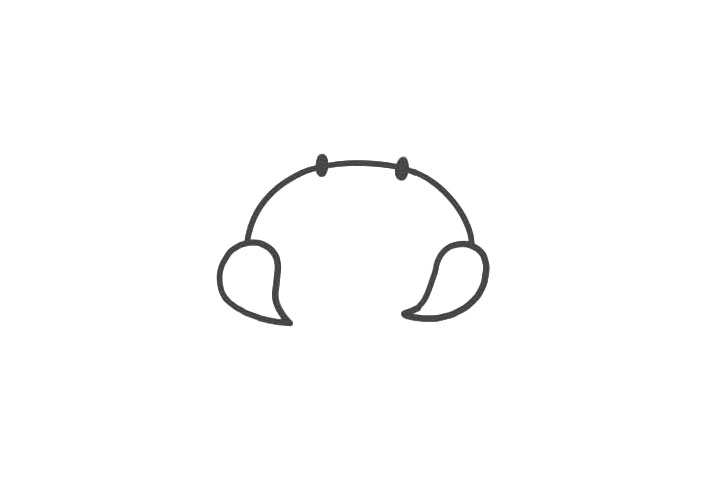 旅行螃蟹简笔画画法步骤-图1