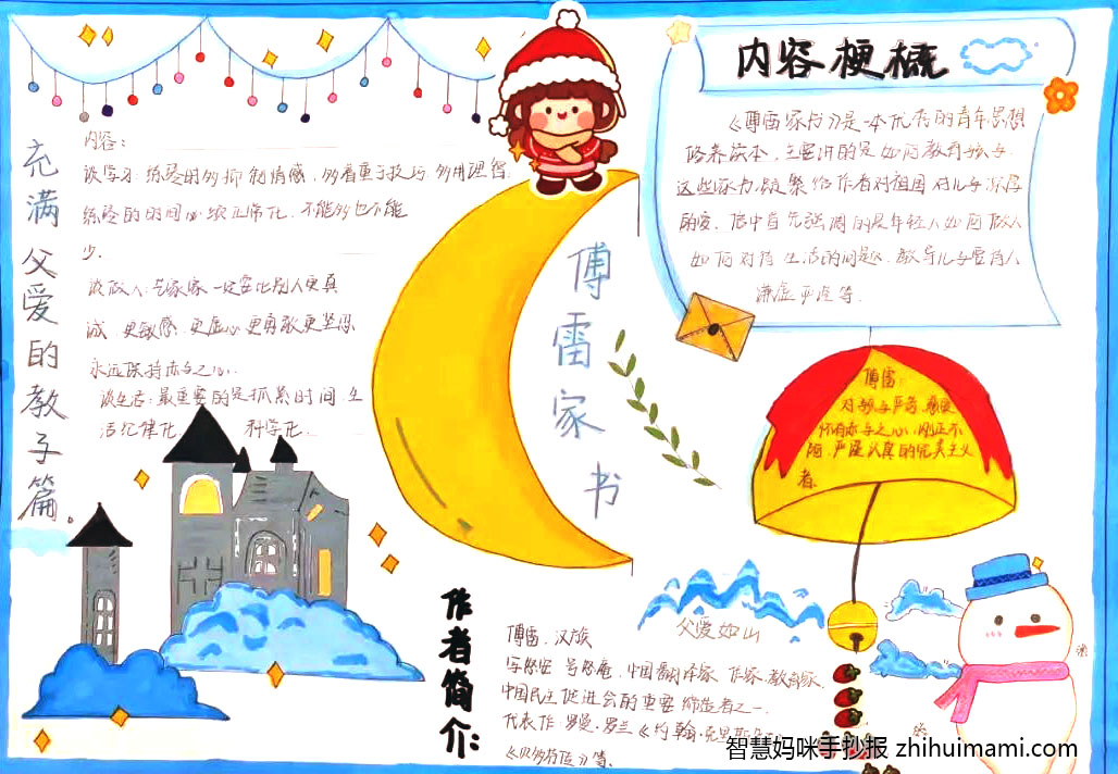 七年级傅雷家书手抄报简单又漂亮（8张）-图1