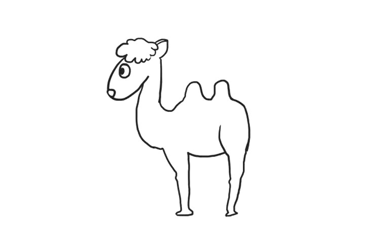 步骤5：画骆驼脚