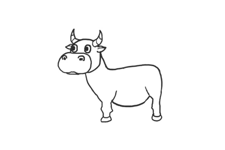 步骤5：画牛脚
