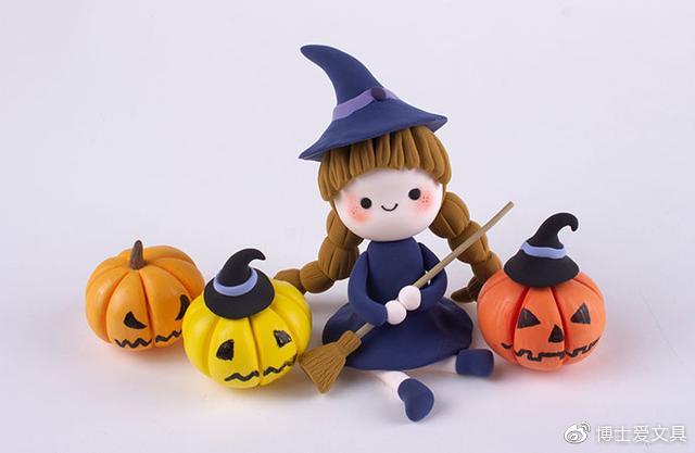 小女巫儿童画作品