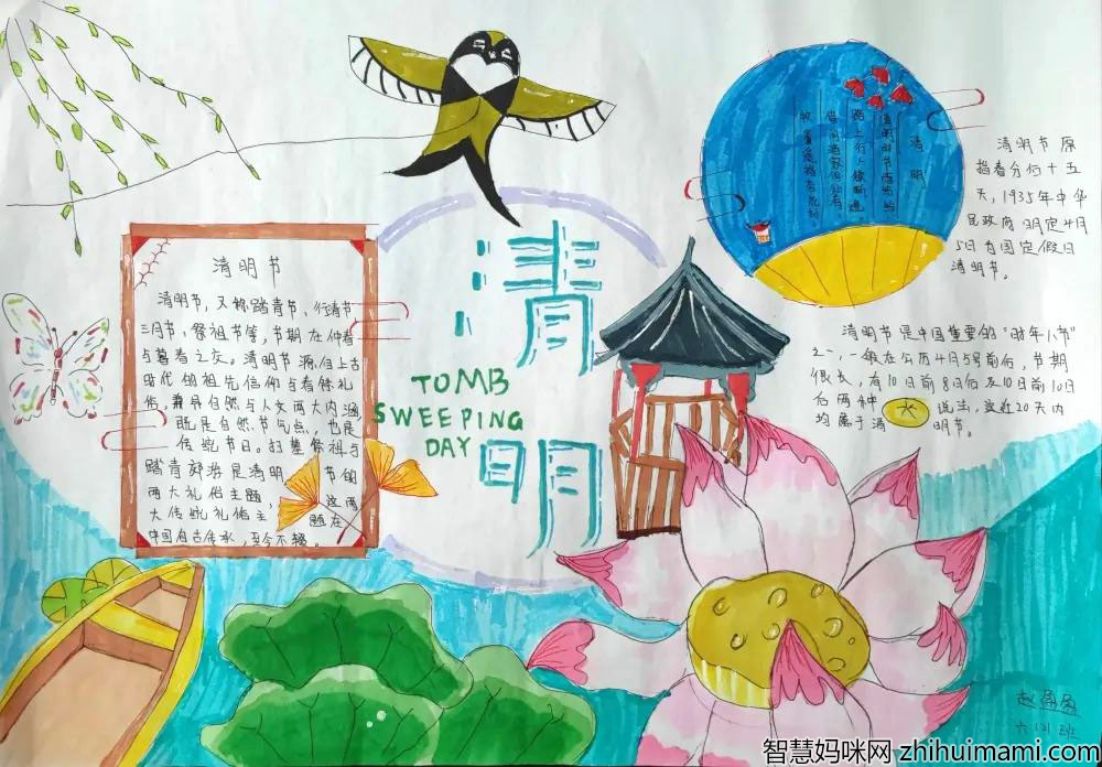 简单的清明节手抄报内容-图1