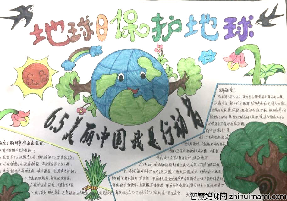 漂亮的世界环境日手抄报-图4