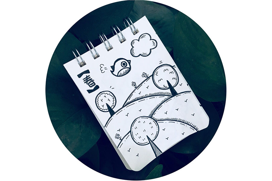 9张春天风景简笔画图片-图1