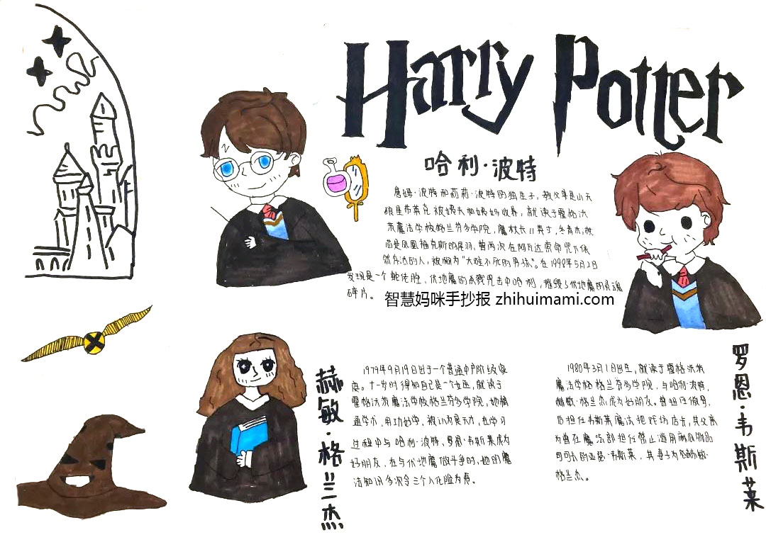  “Harry Potter”哈利·波特读书手抄报（9张）-图4