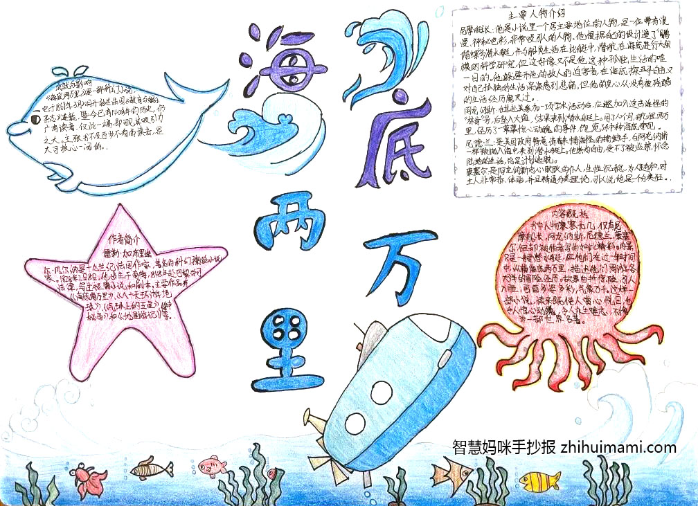 海底两万里手抄报图片一等奖（9张）-图8