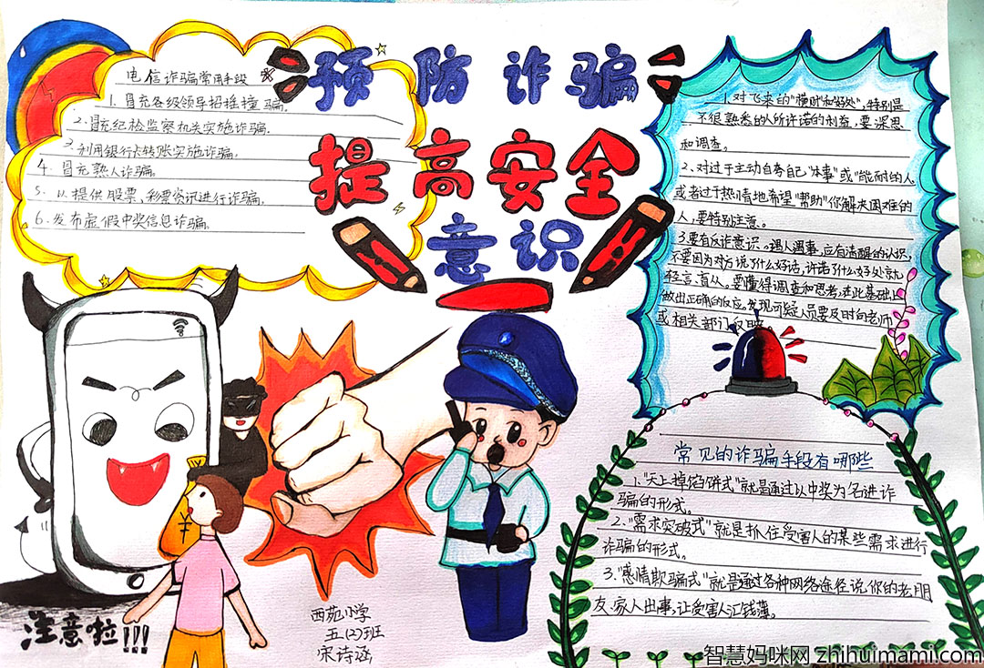 反诈骗知识宣传手抄报内容-图5