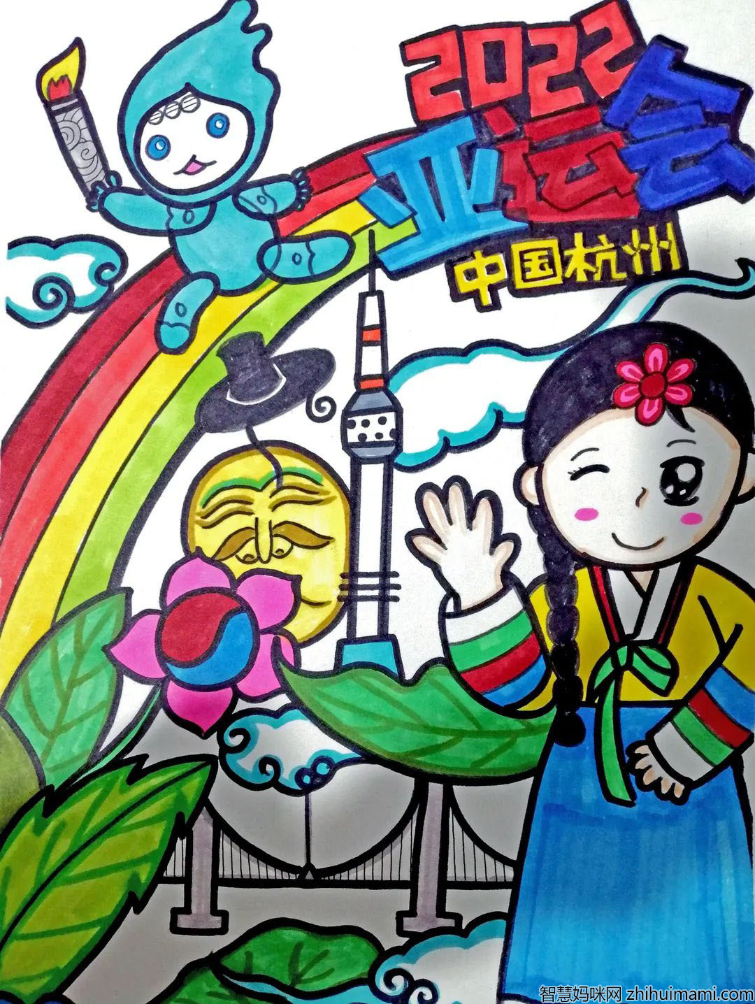 2022中国杭州亚运会儿童画优秀作品