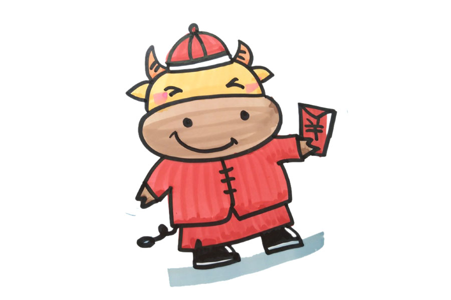 可爱的小牛简笔画图片大全-图4