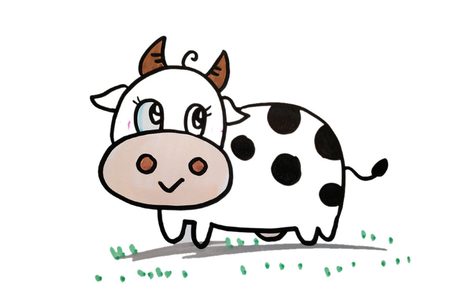 可爱的小牛简笔画图片大全-图3