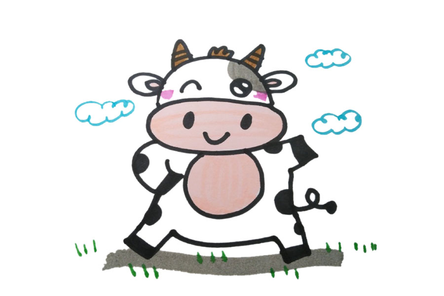 可爱的小牛简笔画图片大全-图5