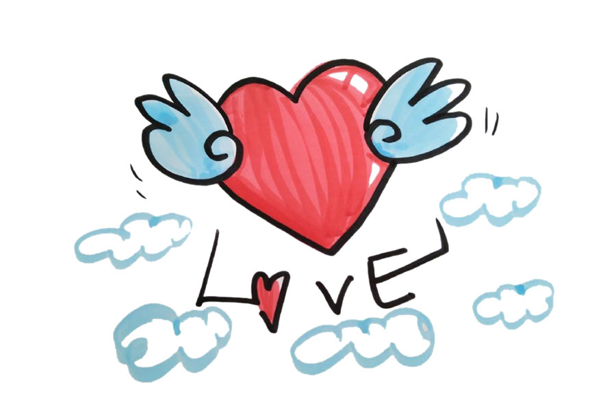 情人节主题简笔画图片大全-图7