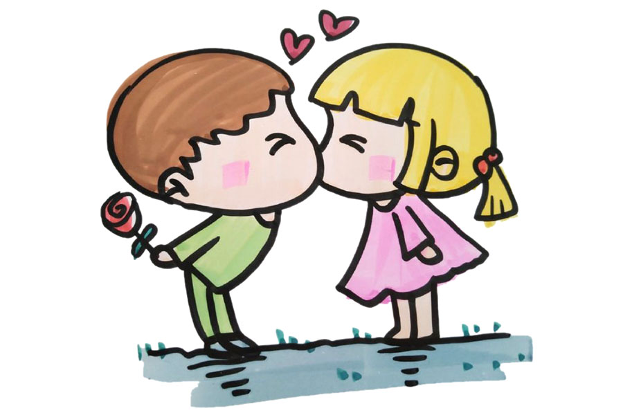 情人节主题简笔画图片大全-图8