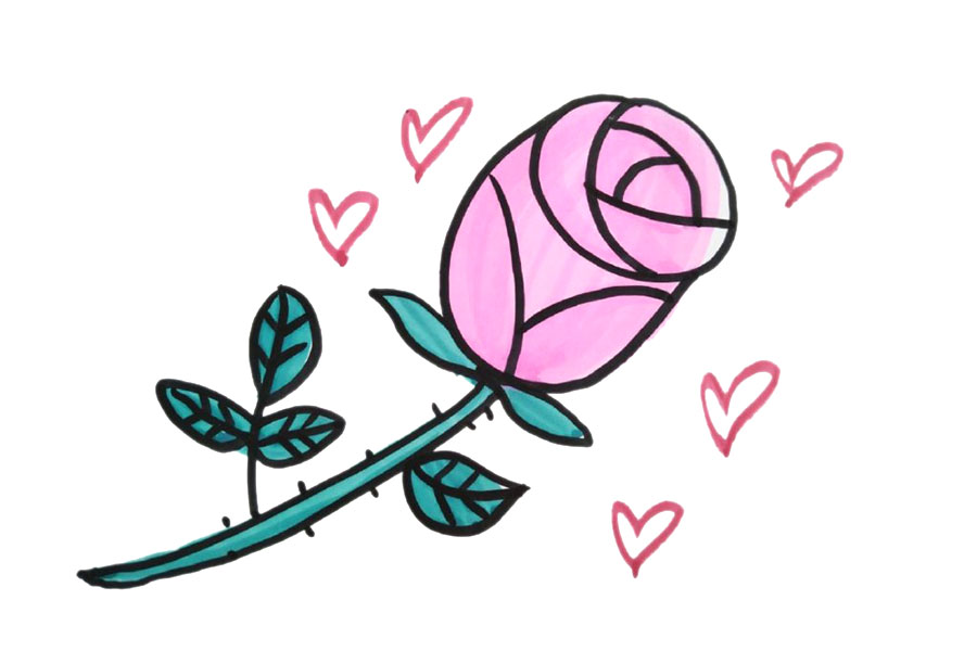 情人节主题简笔画图片大全-图10