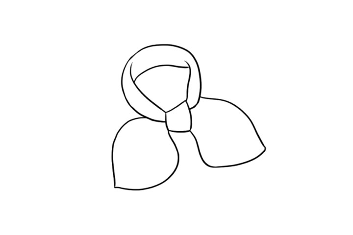 简单围巾简笔画画法步骤-图5