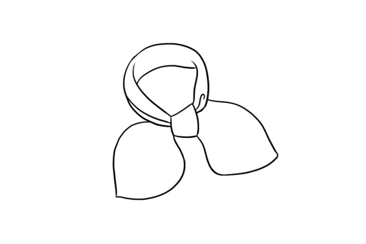 简单围巾简笔画画法步骤-图6