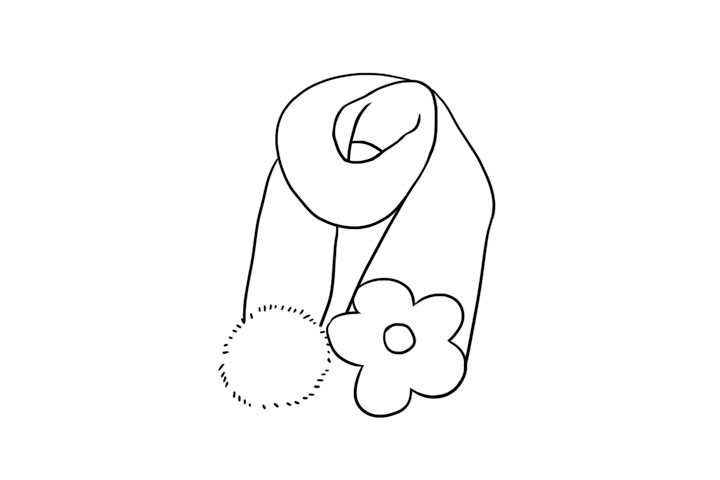 围巾简笔画图片大全-图5