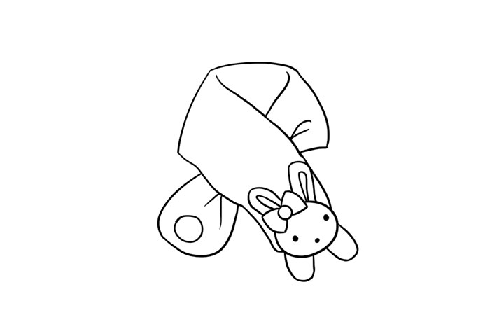 围巾简笔画图片大全-图7