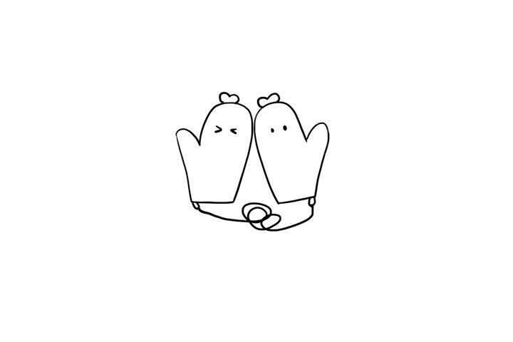 手套简笔画图片大全-图11