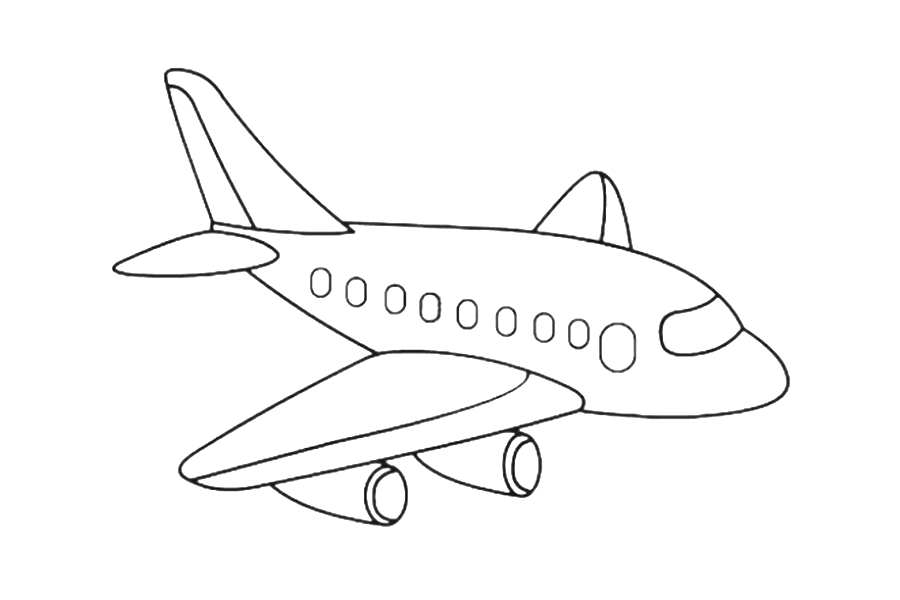 民航客机简笔画教程-图4