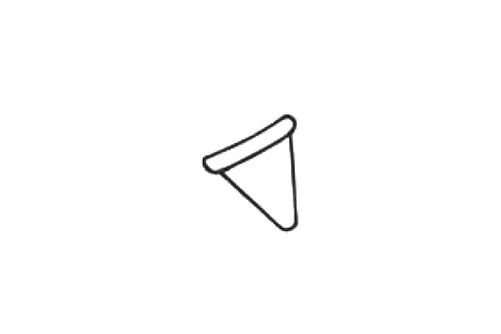 步骤1：画出蛋筒轮廓。