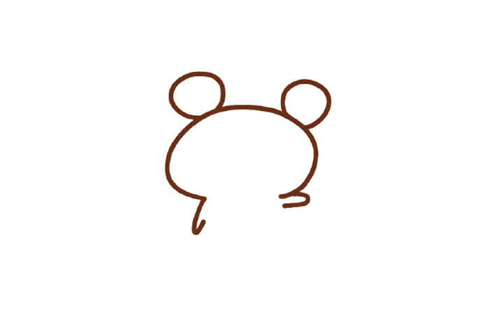 简单可爱的鼠小弟简笔画-图2