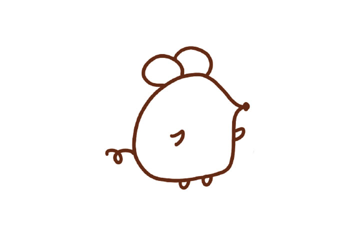 开心的小老鼠简笔画-图3