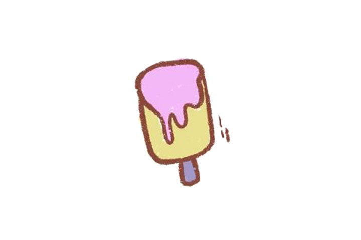 冰冰凉凉可爱冰激凌简笔画图片大全-图1