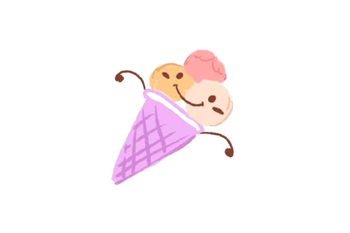 冰冰凉凉可爱冰激凌简笔画图片大全-图10